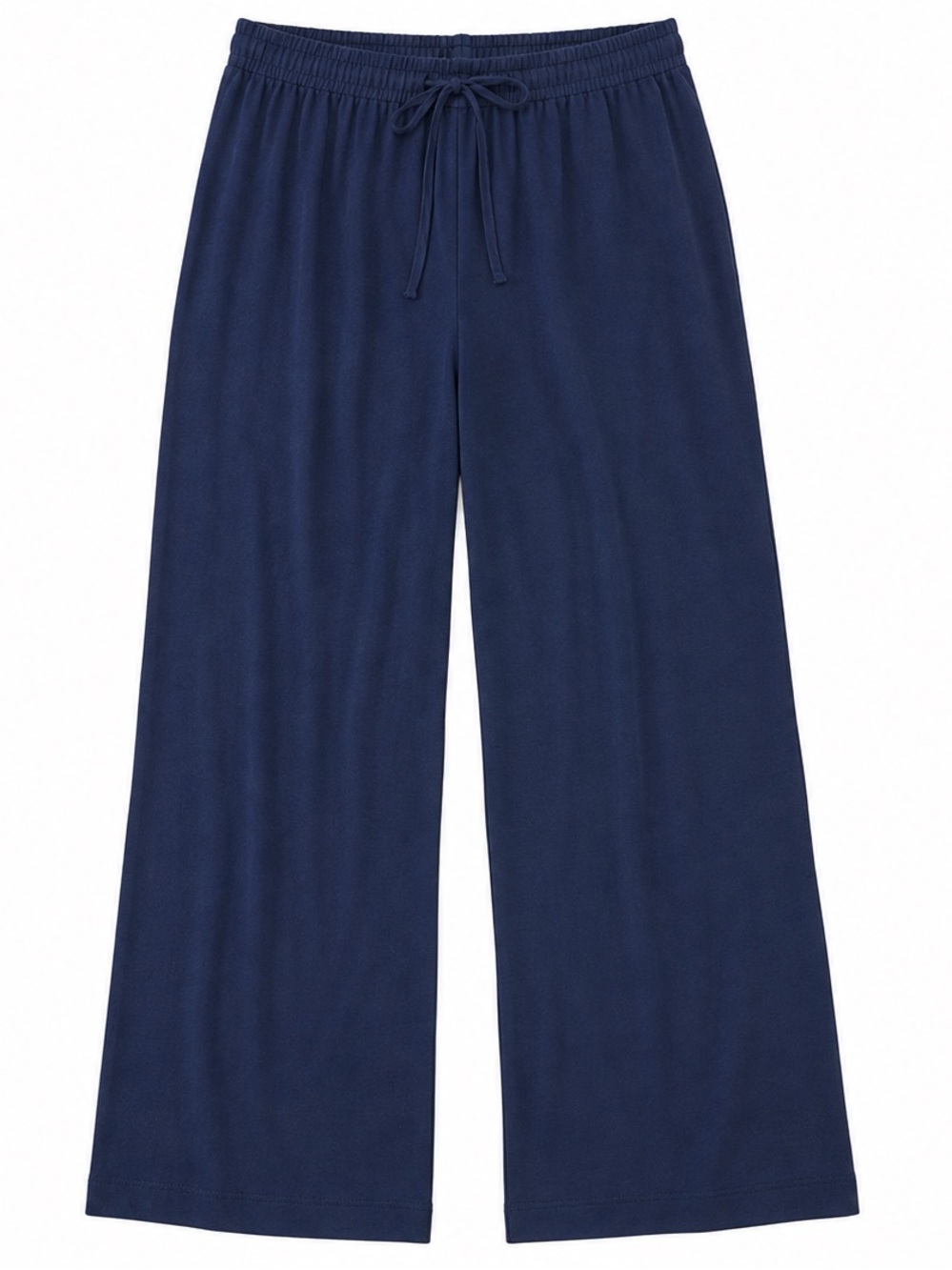 Chico’s Travelers Navy Blue Pull On Pants Size 1 = Medium Wide Leg Travel